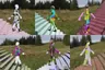 Pick the image of the person walking down the stairs