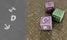 match the icon on the left with the icon on the top of the dice