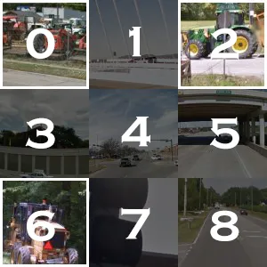 Tile numbers 0 to 8 of a 3x3 grid